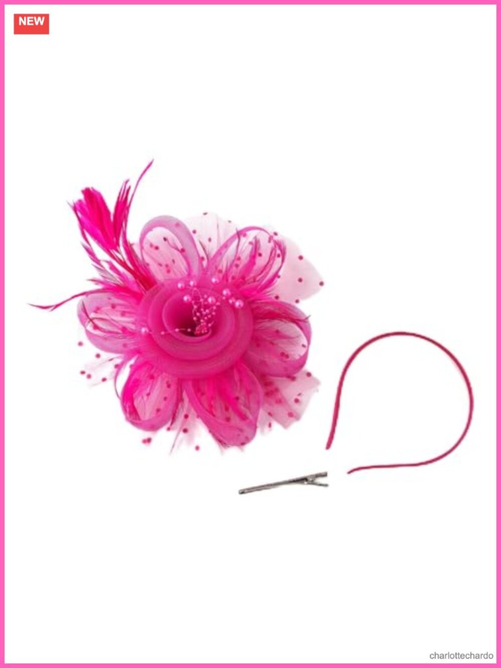 Women's Mesh Feather Fascinator Pillbox Hat with Veil and Headband